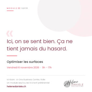 Module aménagement des espaces de la formation gestionnaire d'espaces de travail à Rolle