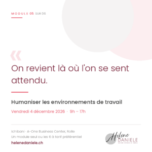 Module humanisation des espaces de la formation gestionnaire d'espaces de travail à Rolle